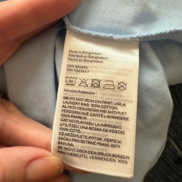 Harry Potter Ravenclaw TShirt H&M Cropped Blue Graphic Tee Girls 12/14 Women XS - Picture 5 of 6